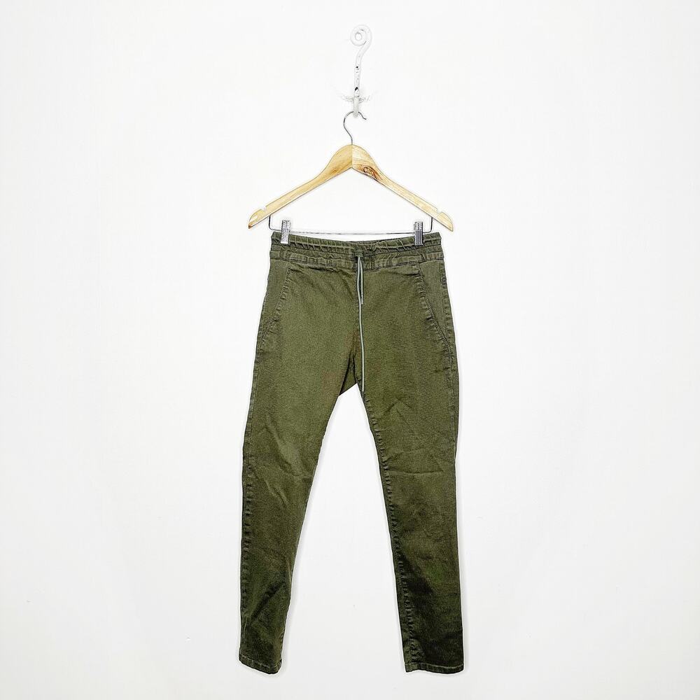 FLOG Shely Olive OG Pull on Jogger green stretch drawstring pockets women's 29